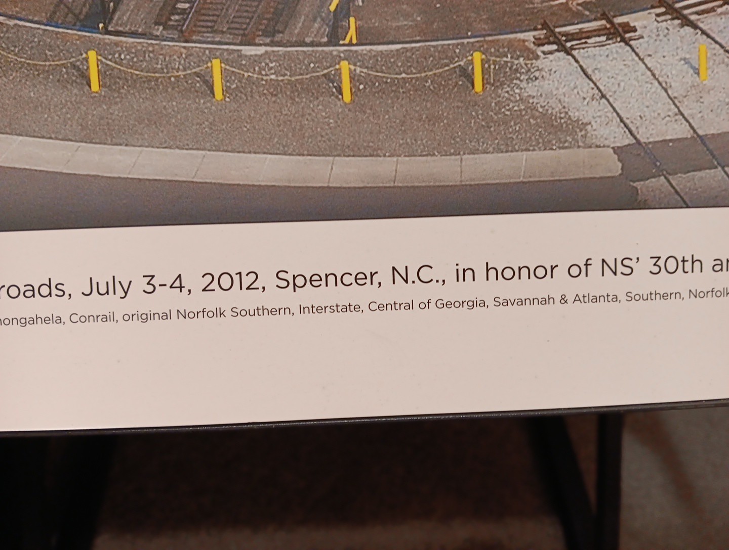 Norfolk Southern 30th Anniversary Spencer NC Train Locomotive Poster 17" By 36"