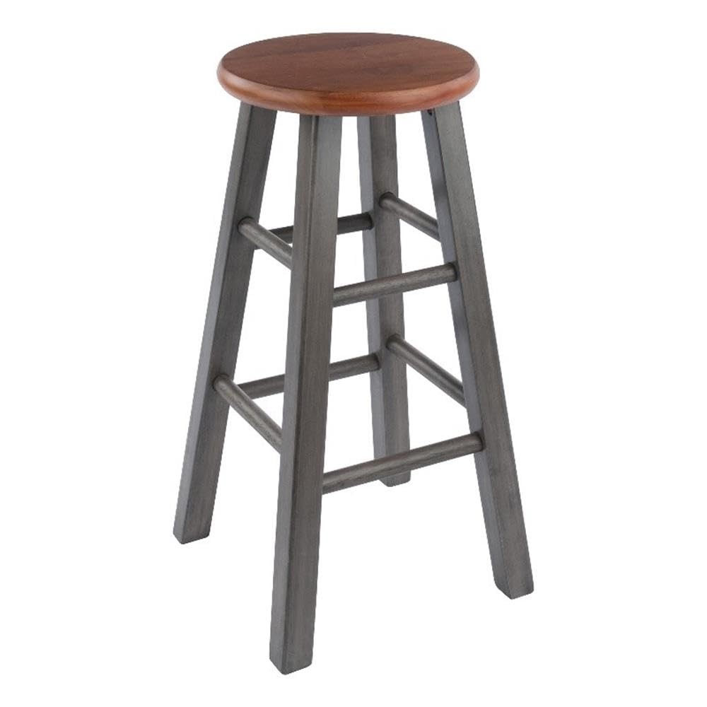 Ivy Square Leg Counter Stool, Classic Backless Bar Chairs for Kitchen & Dinin...