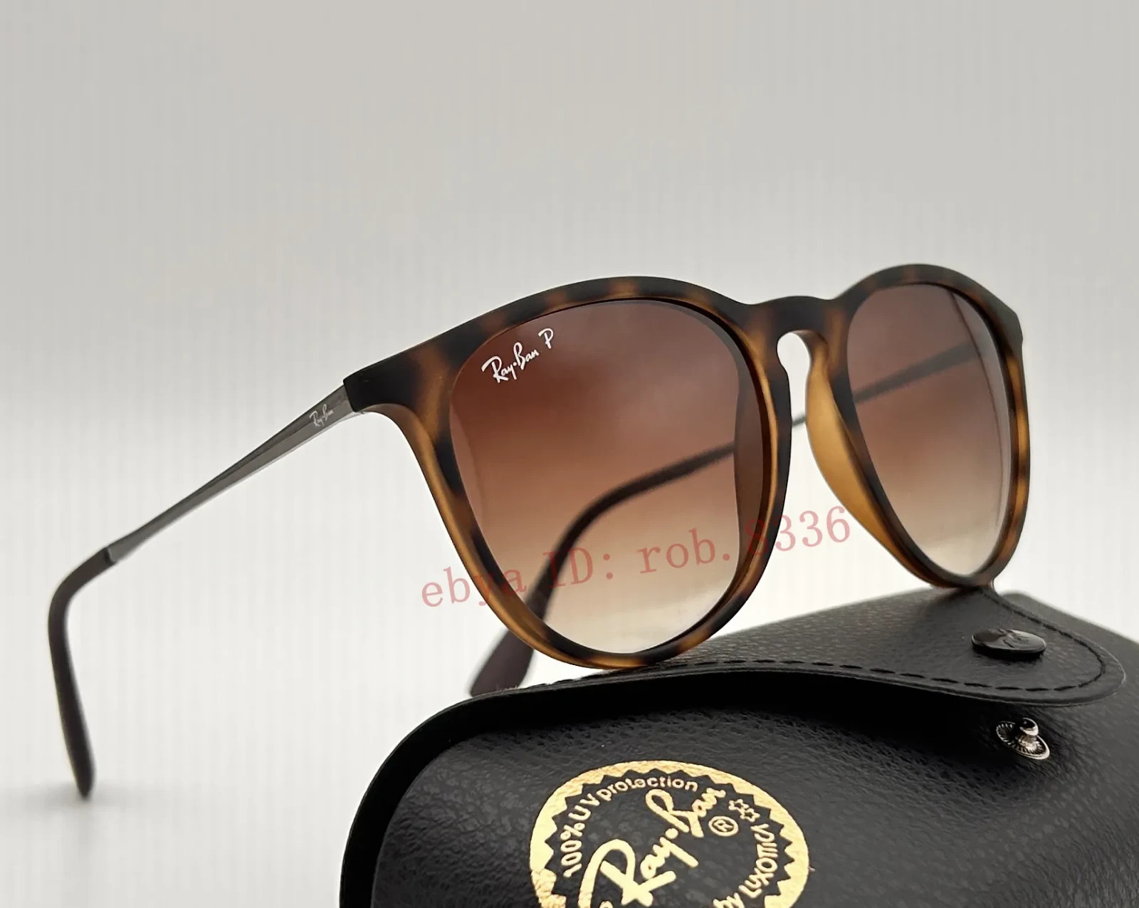 Ray-Ban Erika Polarized Sunglasses RB4171 710/T5 54-18 Brown/Light Havana