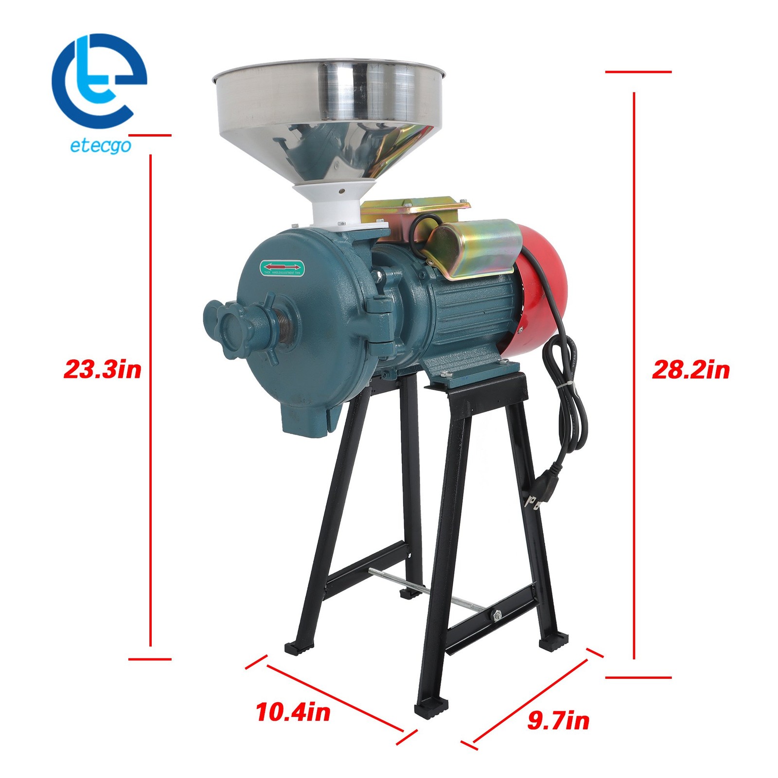 Heavy Duty Electric Grain Mill 3000W 110V Mill Grinder For Corn Wheat Feed Flour