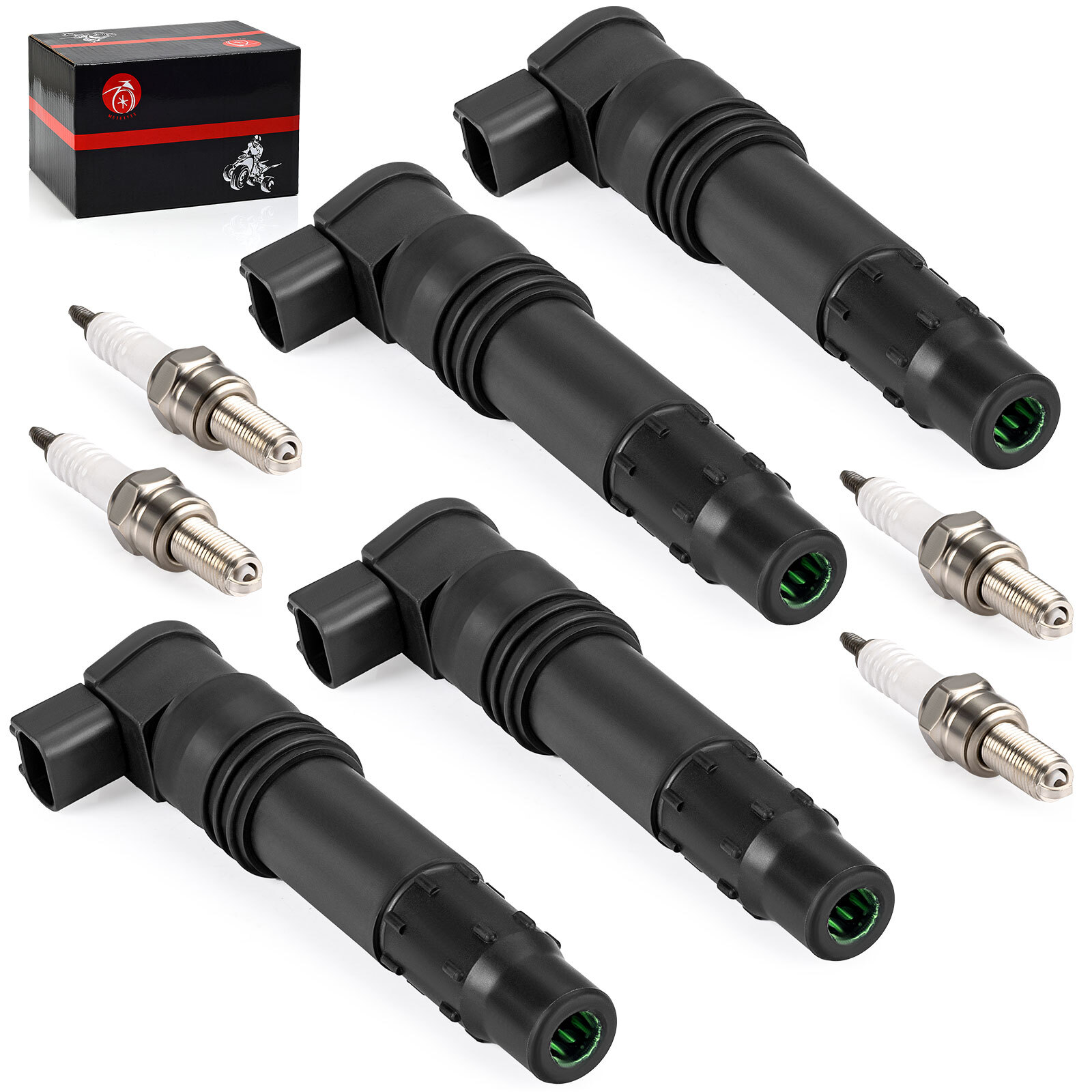 4pcs Ignition Coils & Iridium Spark Plugs For Suzuki GSX-R600 GSX-R750 GSX-R1000