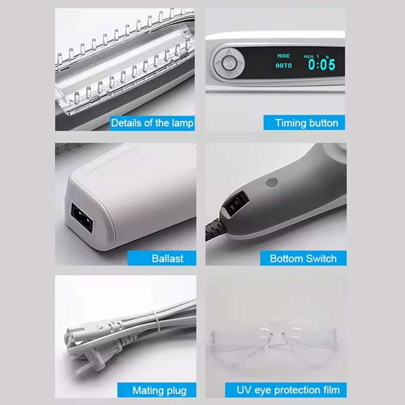 311nm UVB Phototherapy Lamp Narrowband – Handheld UVB Light Device BulbfR