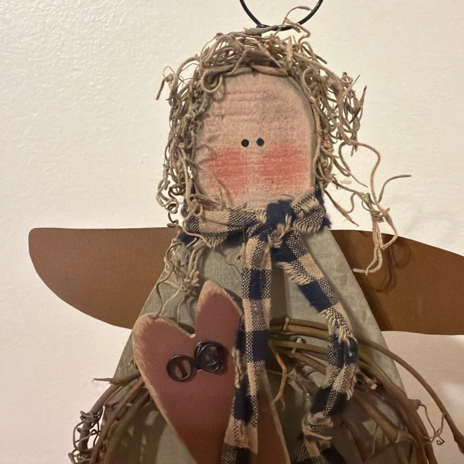 Primitive Wooden Freestanding Angel