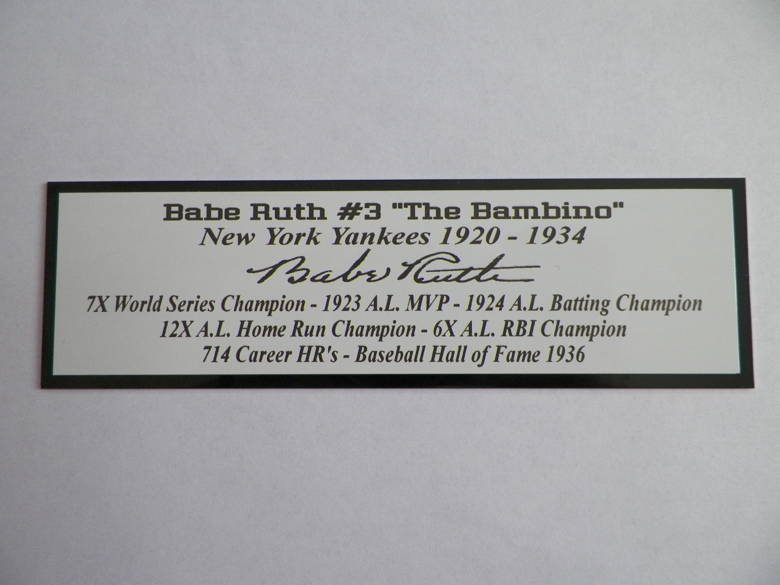 Tom Brady Autograph Nameplate Tampa Bay Buccaneers Super Bowl MVP Retirement NEW