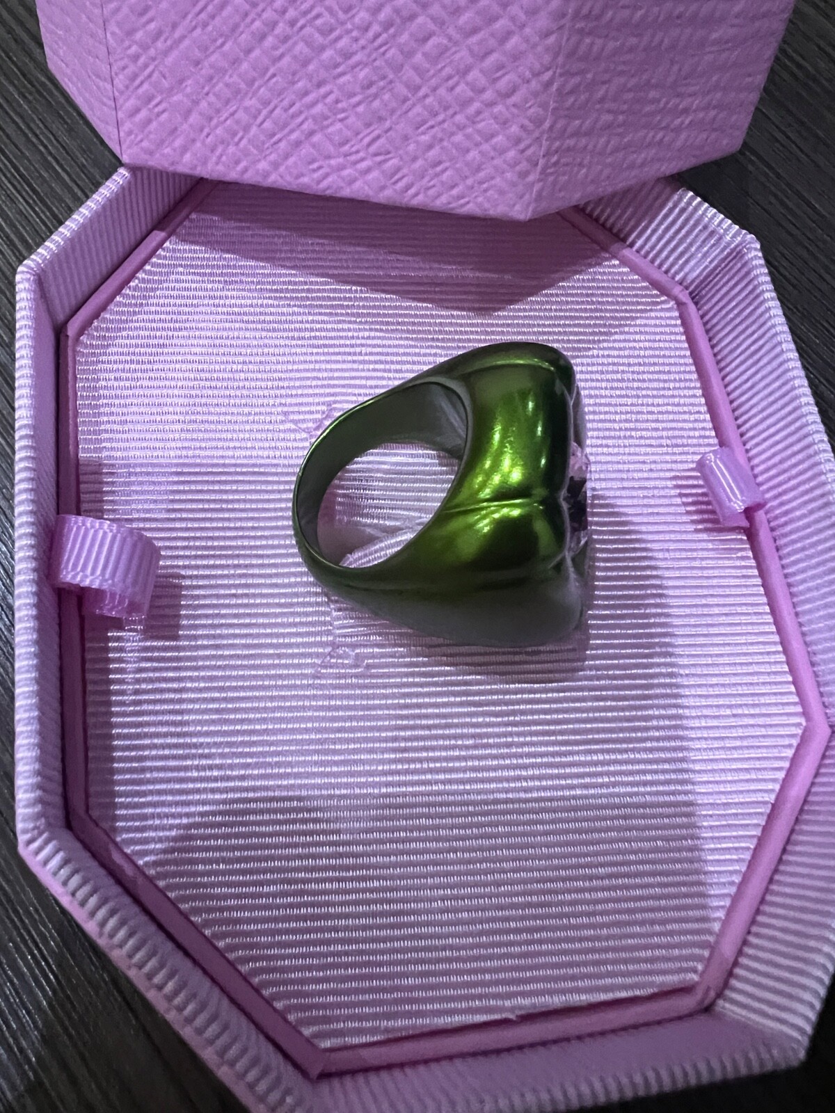 Swarovski Dulcis Cushion Cut green Cocktail Ring 5609722 Size 60 New 💕