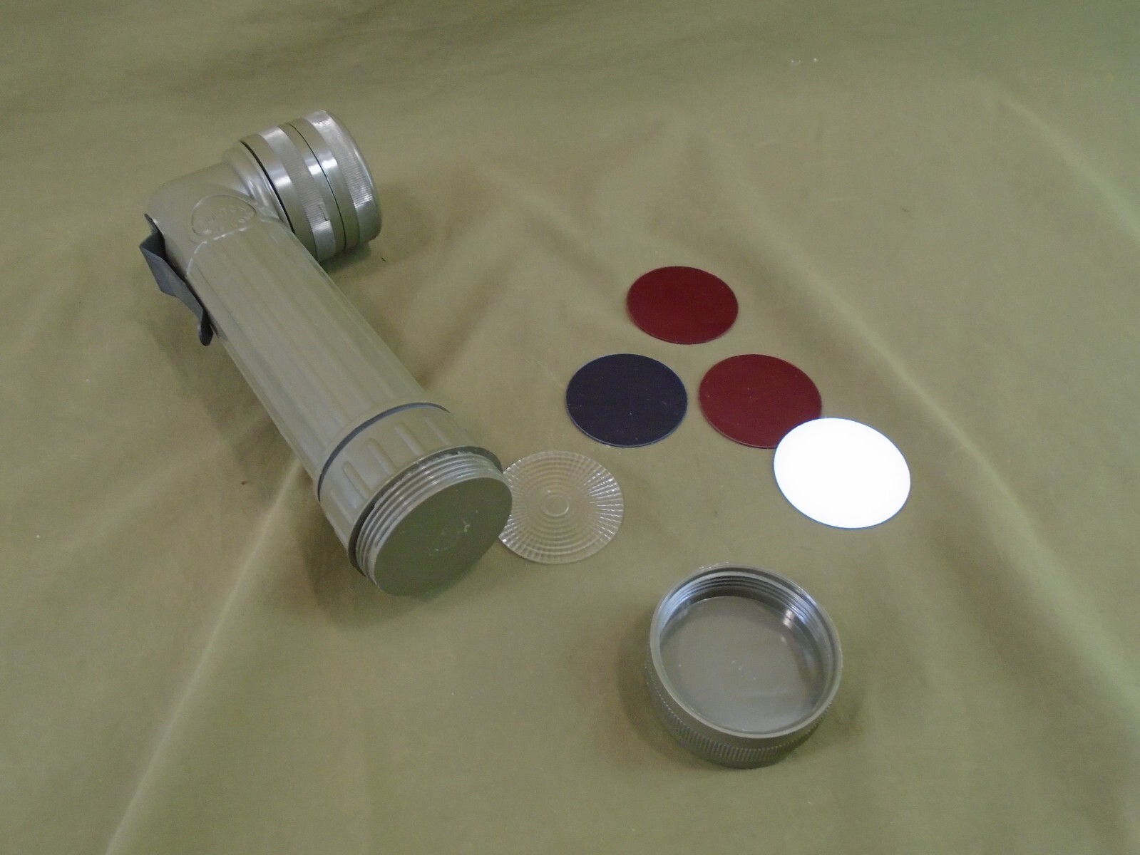 US Military Green Flashlight Fulton MX-991/U w LED & AA Battery Conversion 179-B