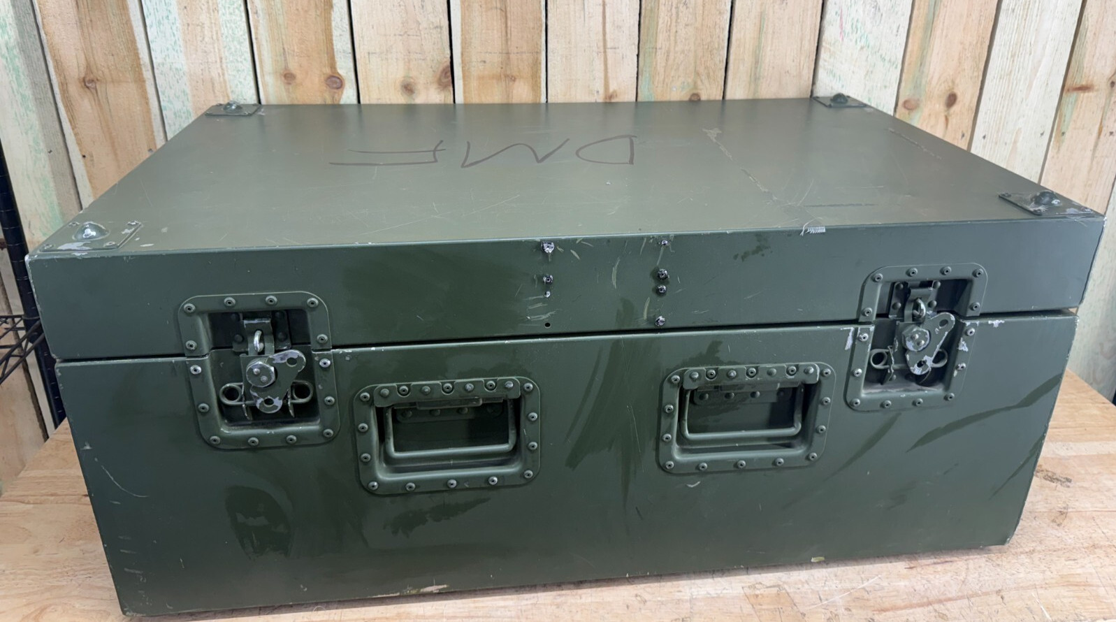 Military Surplus Metal Footlocker Case 39x22x16" Green Waterproof Storage