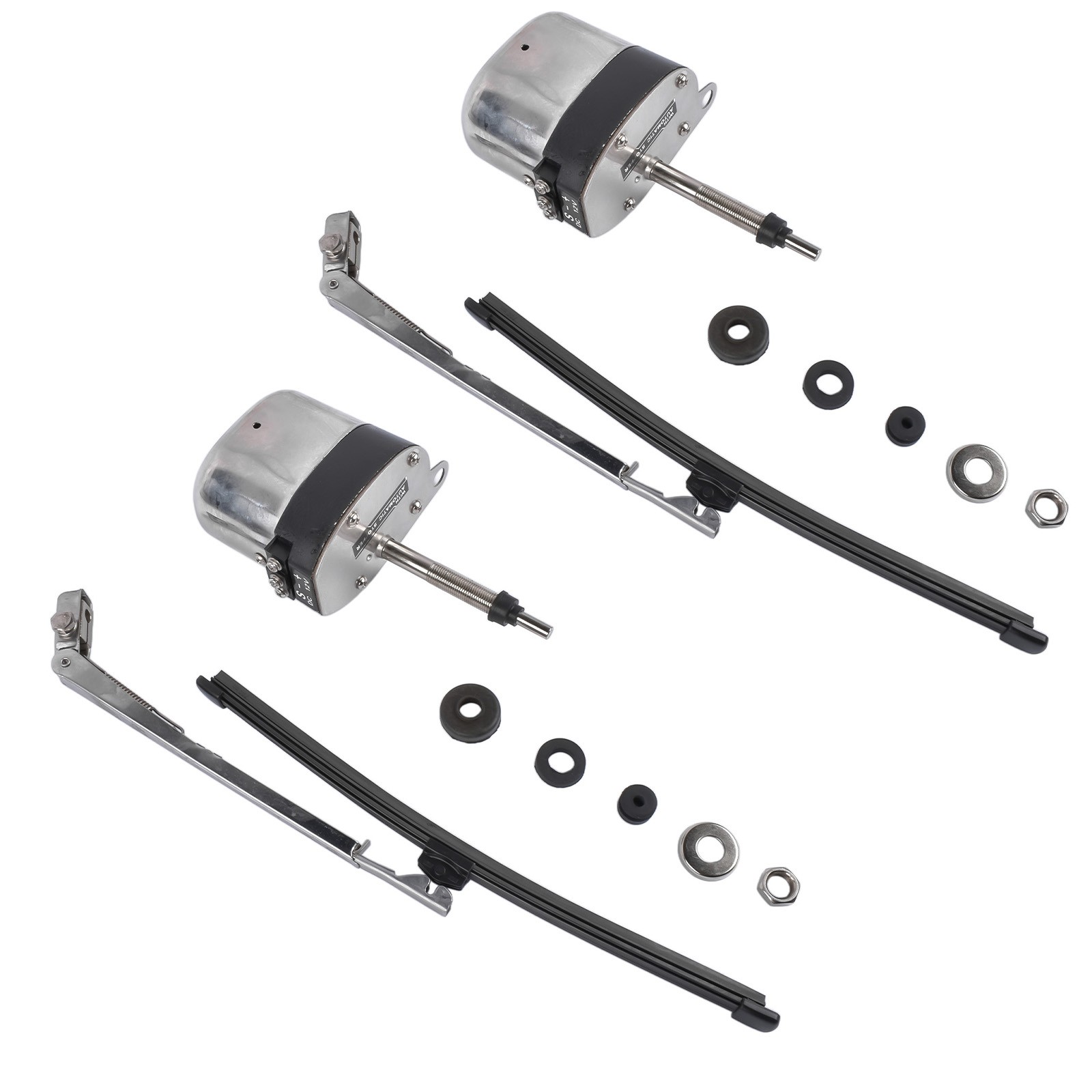 Silver Windshield Wiper Motor Street Hot Rod Universal Boat For Chevy For Jeep