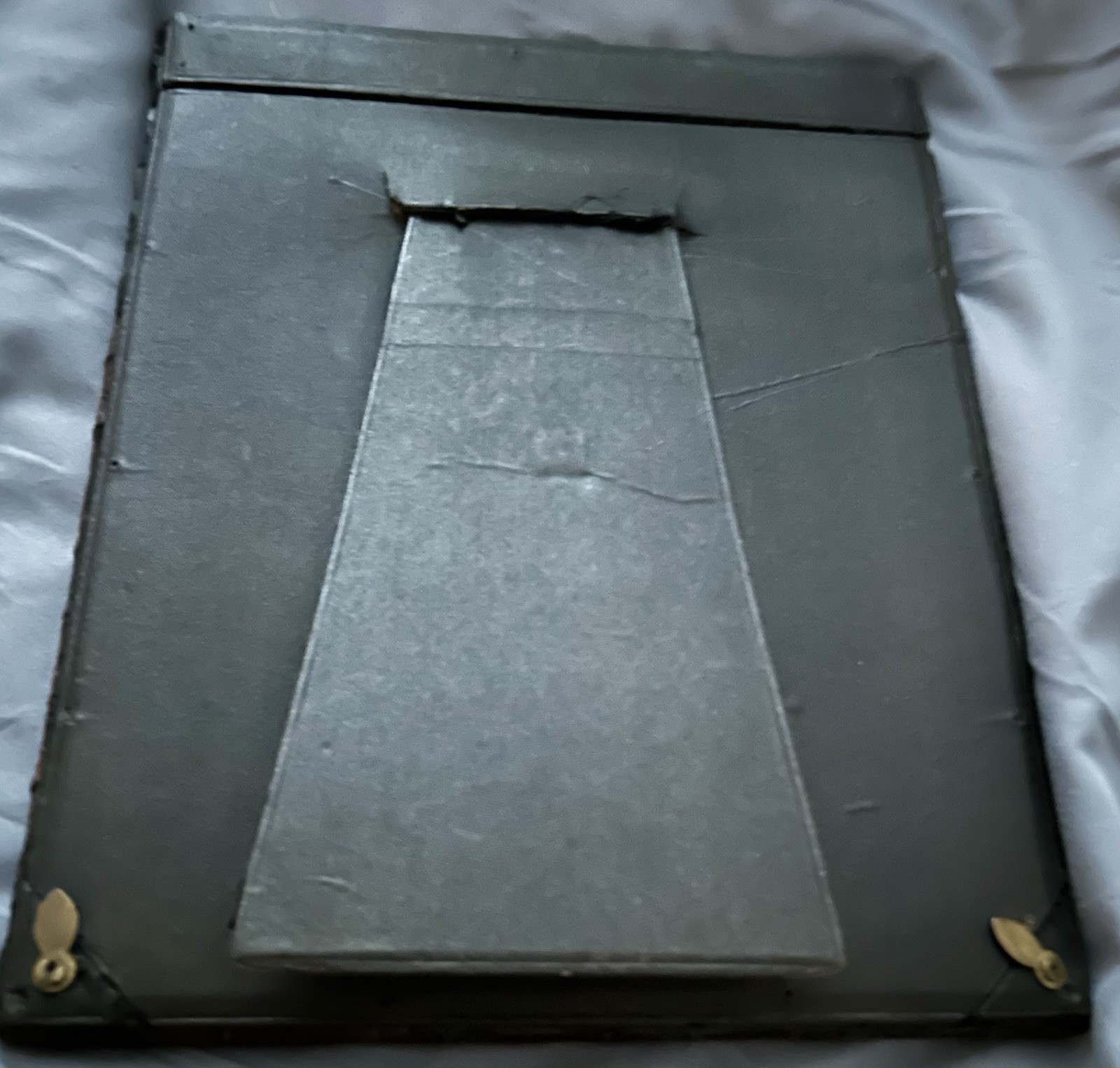 ANTIQUE CROCODILE Skin Picture Frame with Mirror BEAUTIFUL 8.5”x 10.75” GENUINE