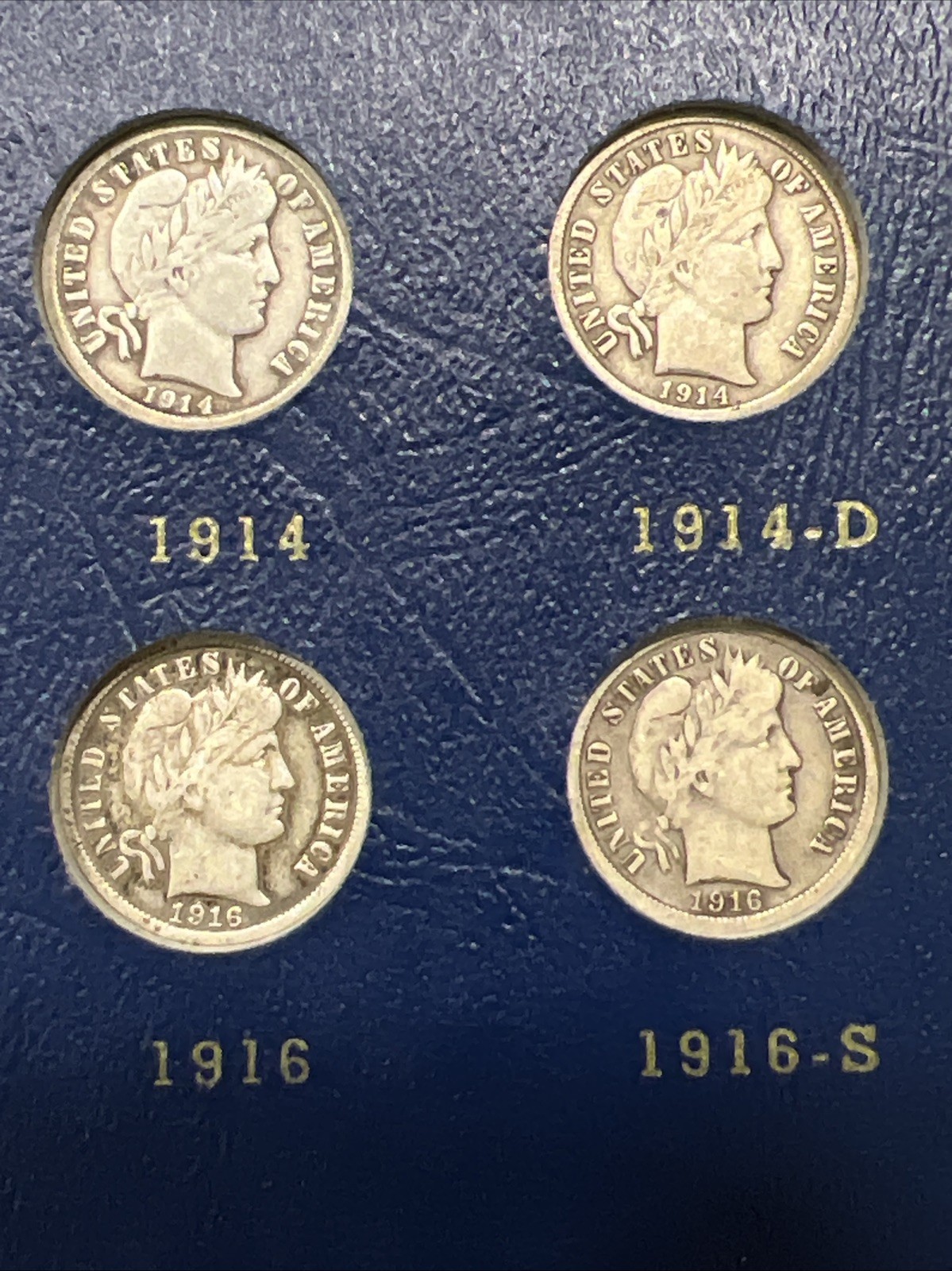 1892-1916 Barber Dime Silver Set. Collection Of 41 Nice Higher Grade Coins!