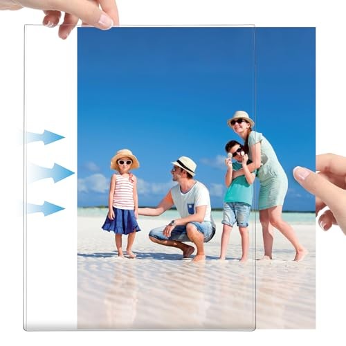 4 Pack Magnetic Picture Frames for Refrigerator, 5x7 5X7"- 4 Pack Clear