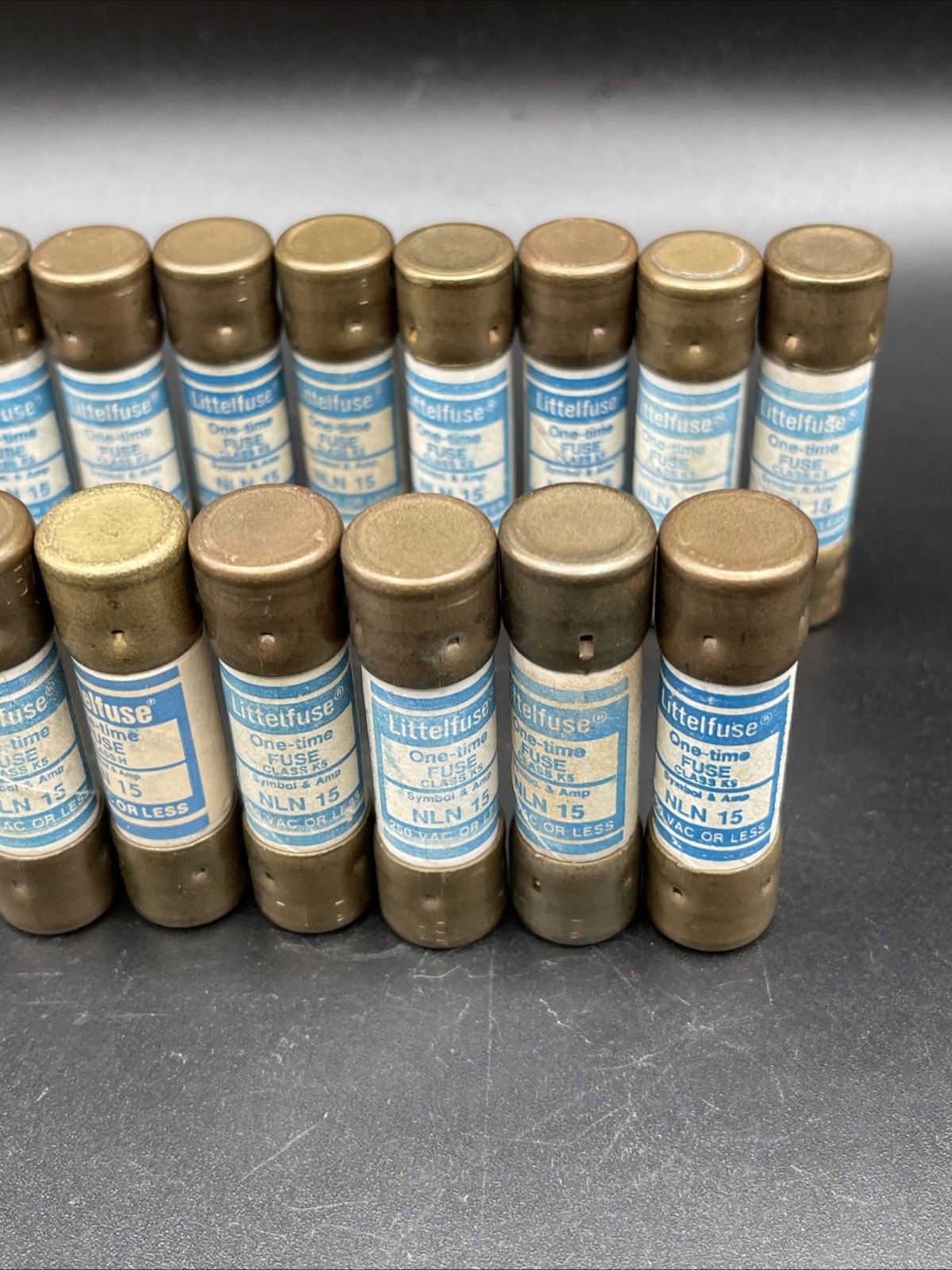 Littelfuse NLN 15 NLN15 NLN-15 One-Time Fuses 250 V Cl K5 Fast-Acting Lot Of 14