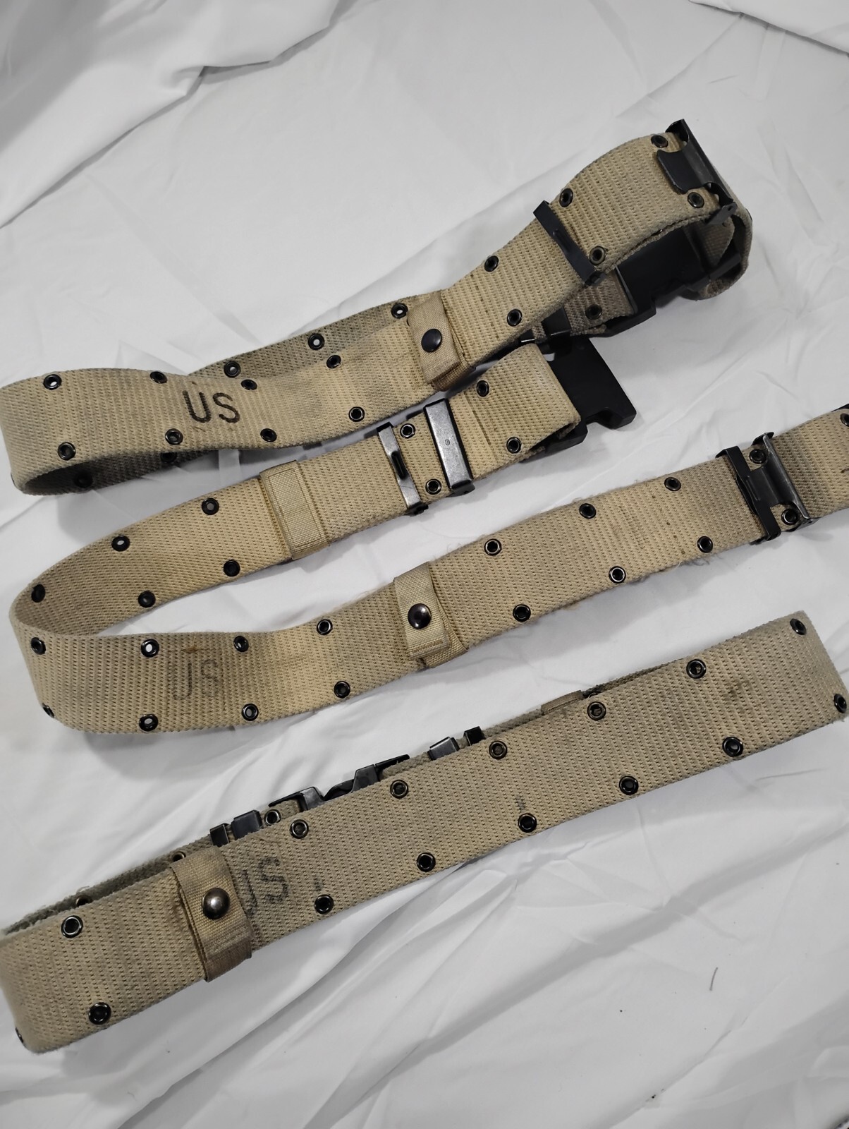 Used Large USGI Authentic Desert Tan Alice Belt USAF Military Army
