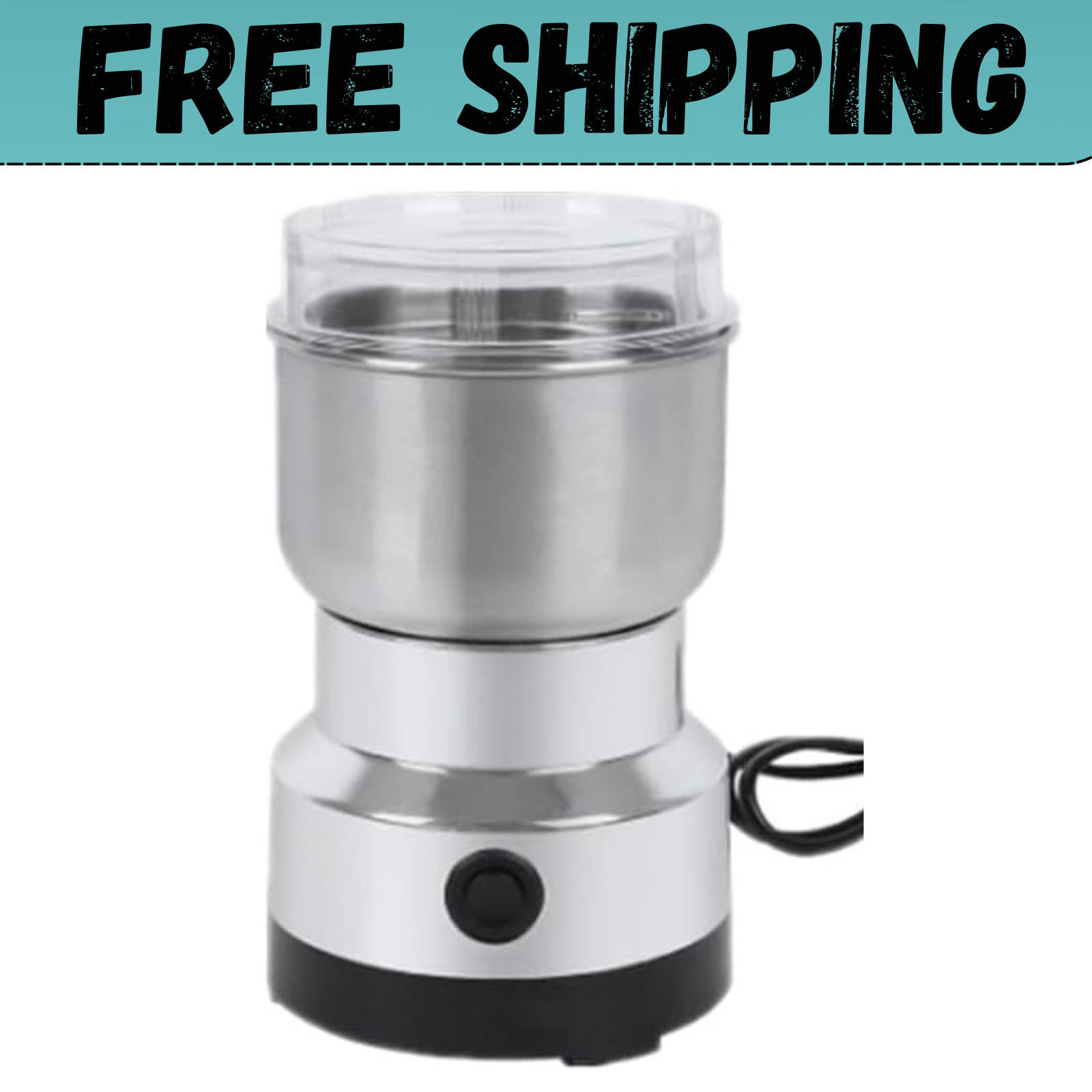 300g Grain Mill Grinder Stainless Steel | High Speed Spice & Flour Mill Kitchen