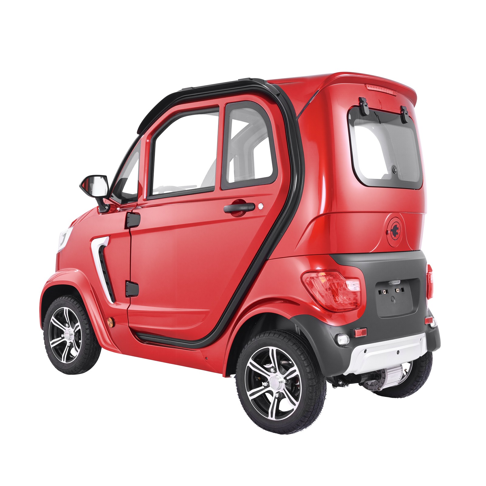 VEVOR 4-Wheel Enclosed Mobility Scooter for Seniors 660lbs Capacity 3-Seater