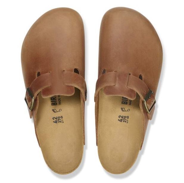 Birkenstock Boston Oiled Leather Clogs Slip On Comfort Cork Footbed Germany