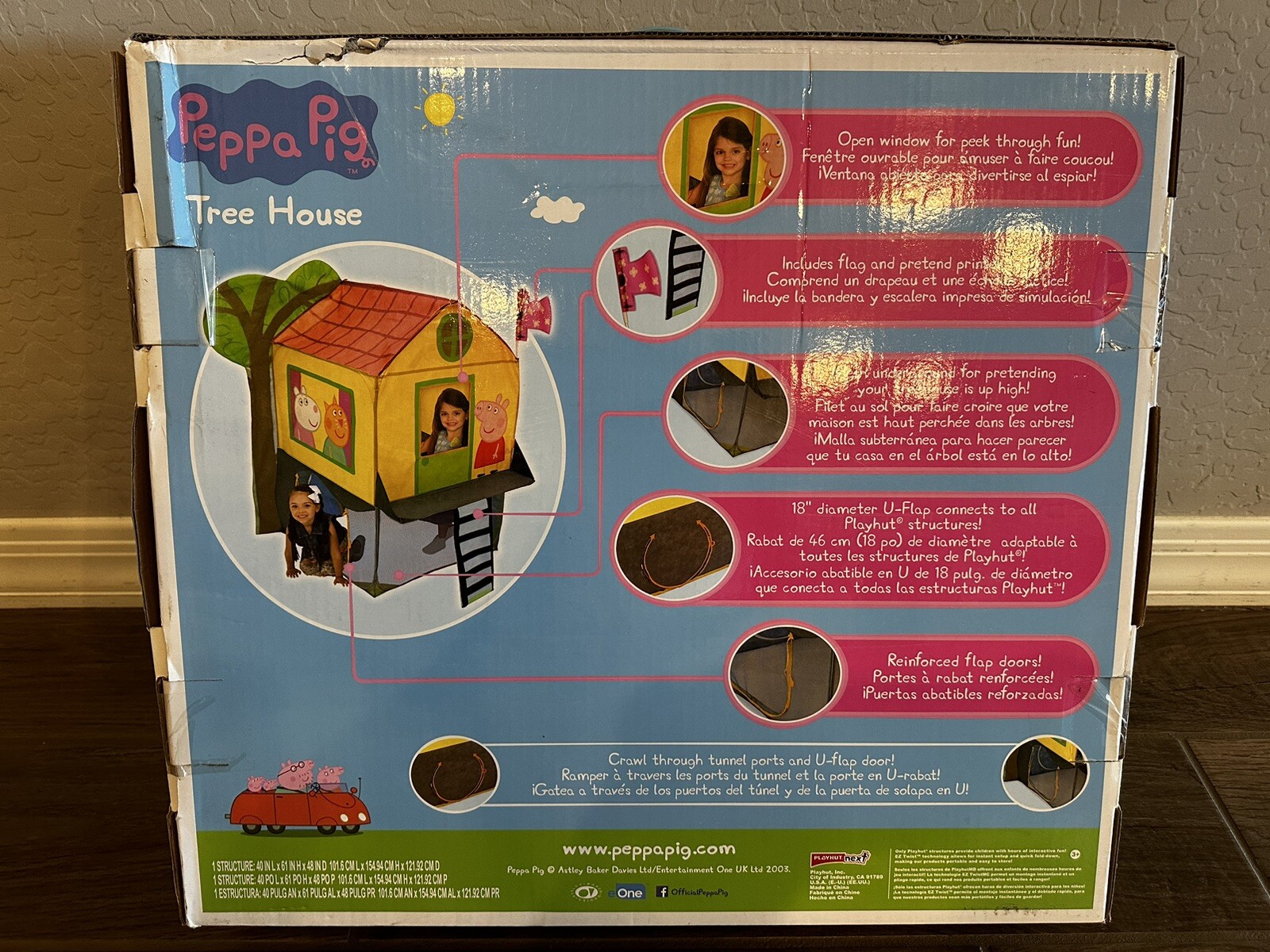 New Peppa Pig Treehouse for Kids with Patented Twist 'N Fold Technology; Age 3+