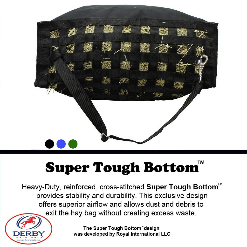 Ultra Slow Feeder Horse Hay Bag with Super Tough Bottom and 6 Month Warranty