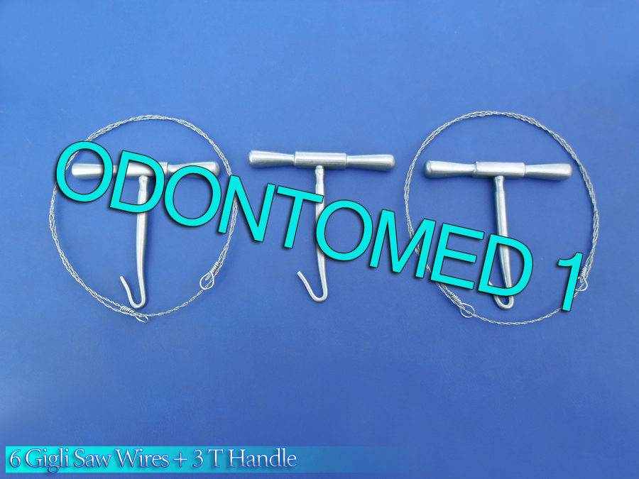 6 Gigli Strully Saw 12" w/3 Handles Surgical Instruments