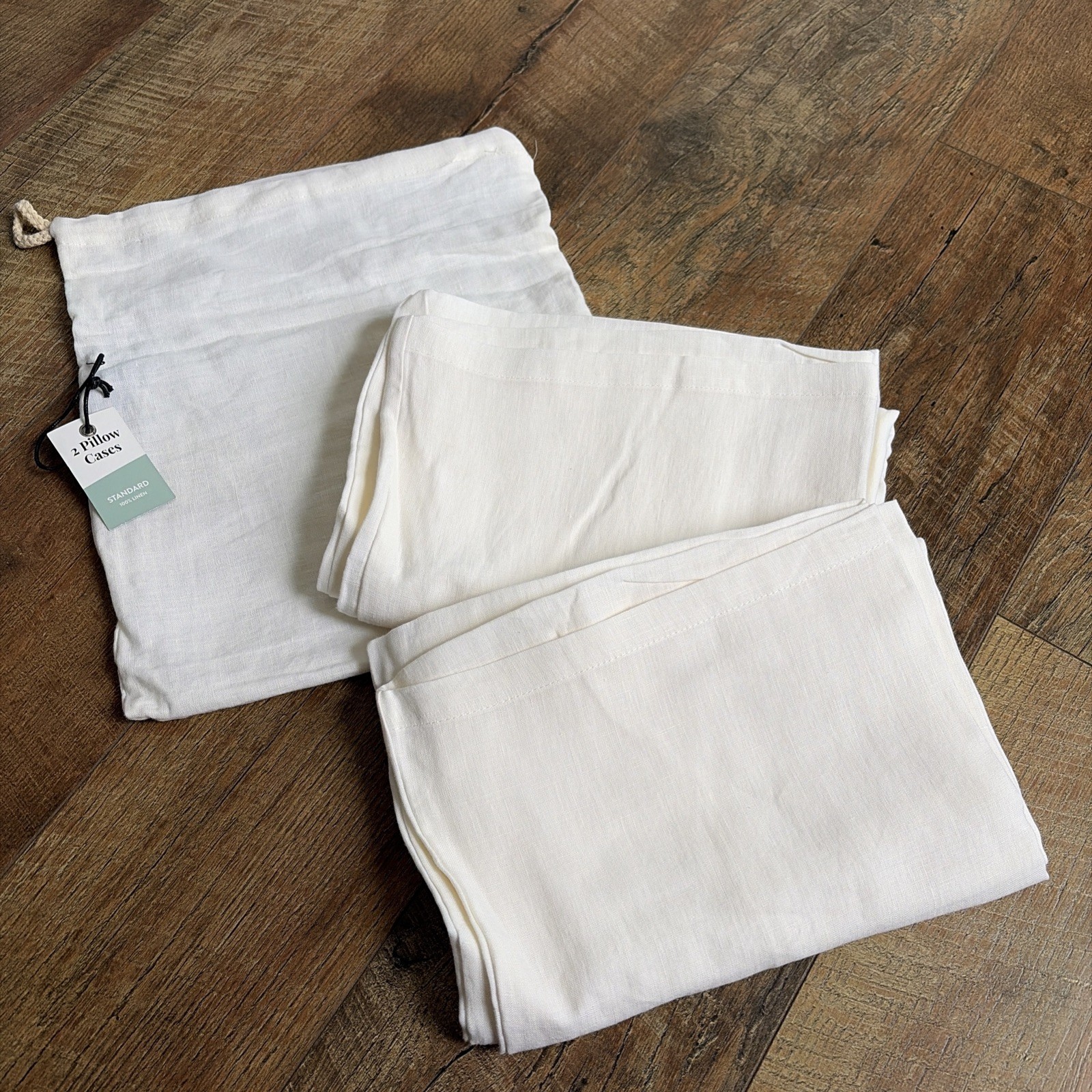 Primary | 100% French Linen Standard Queen Pillowcase Set Of 2 Envelope Closure