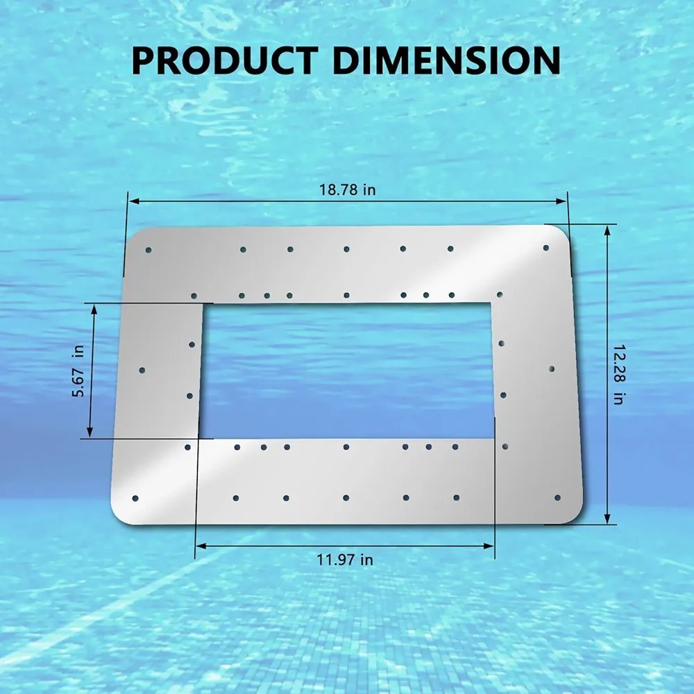 Pool Skimmer Wall Repair Panel Kit - Wide Mouth Above Ground