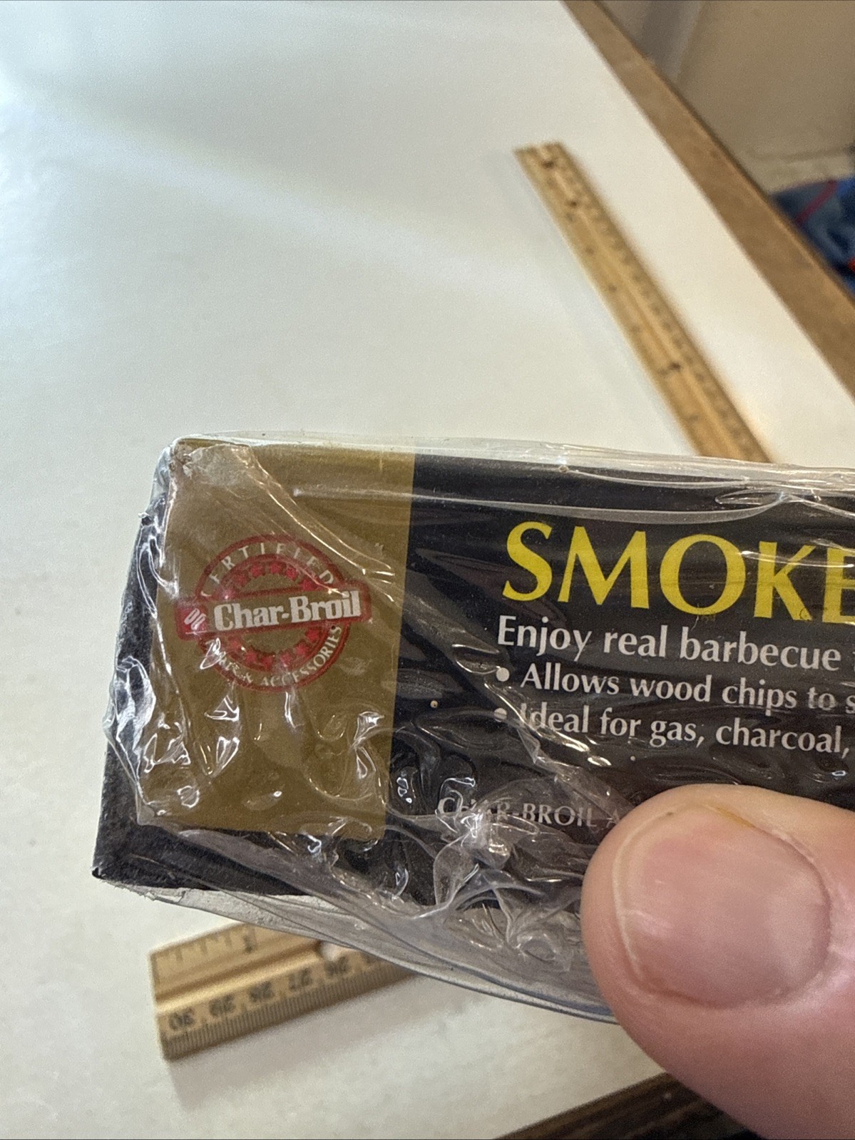 Char-Broil Cast Iron Smoker Box Gas Charcoal Grills wood Chips Flavor electric