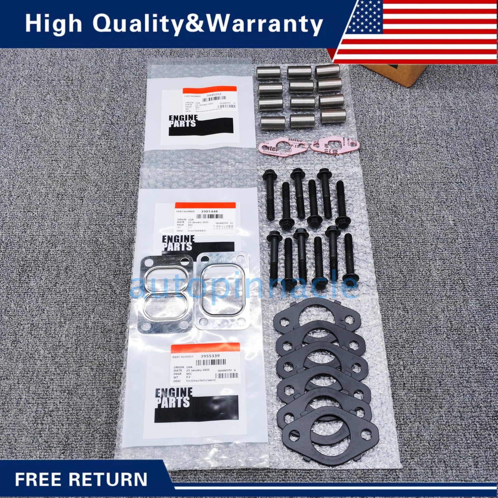 Exhaust Manifold Gaskets Bolts Spacer For Dodge Ram Cummins B5.9 6.7 03-19 US