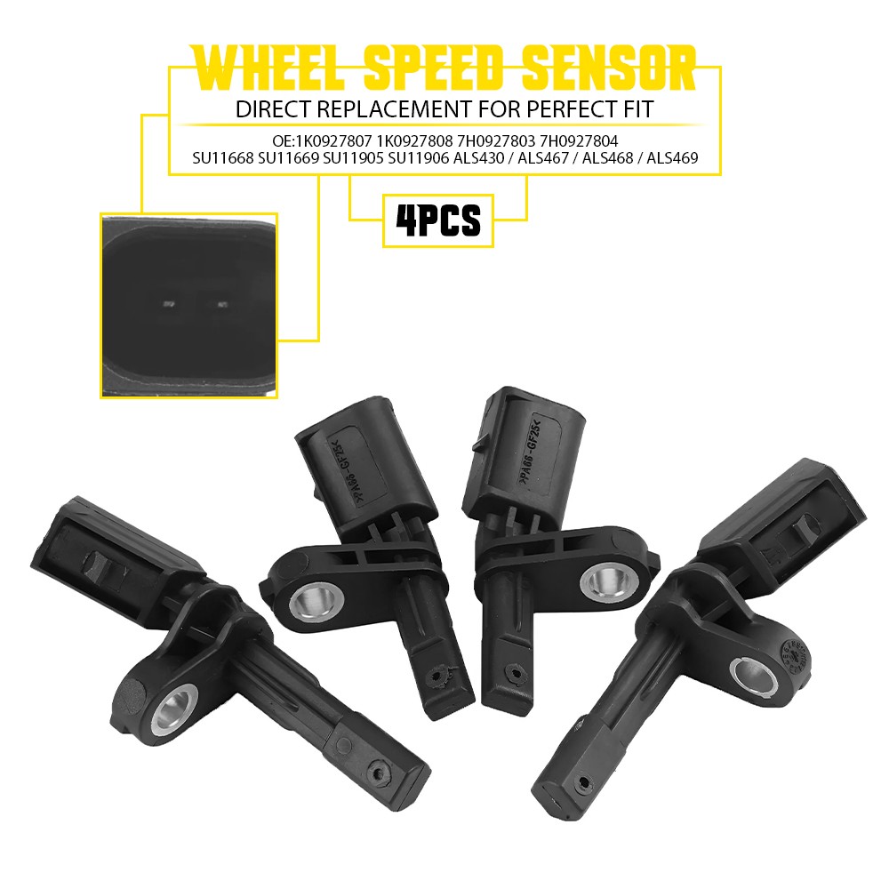 4pcs ABS Speed Wheel Sensor Set Fit Audi Porsche Volkswagen Tiguan Passat EOS CC
