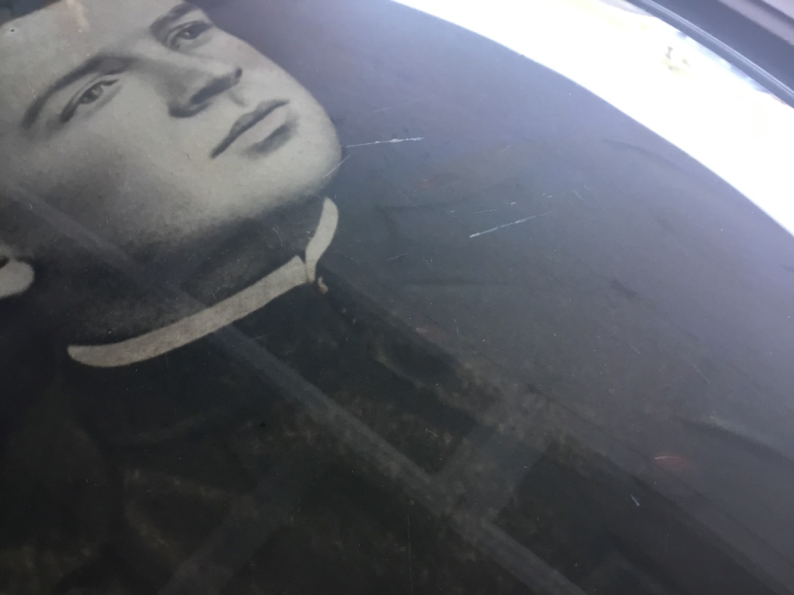 Vtg WW1 Convex Glass Soldier Military Portrait US Army Oval Framed Wall Hanging