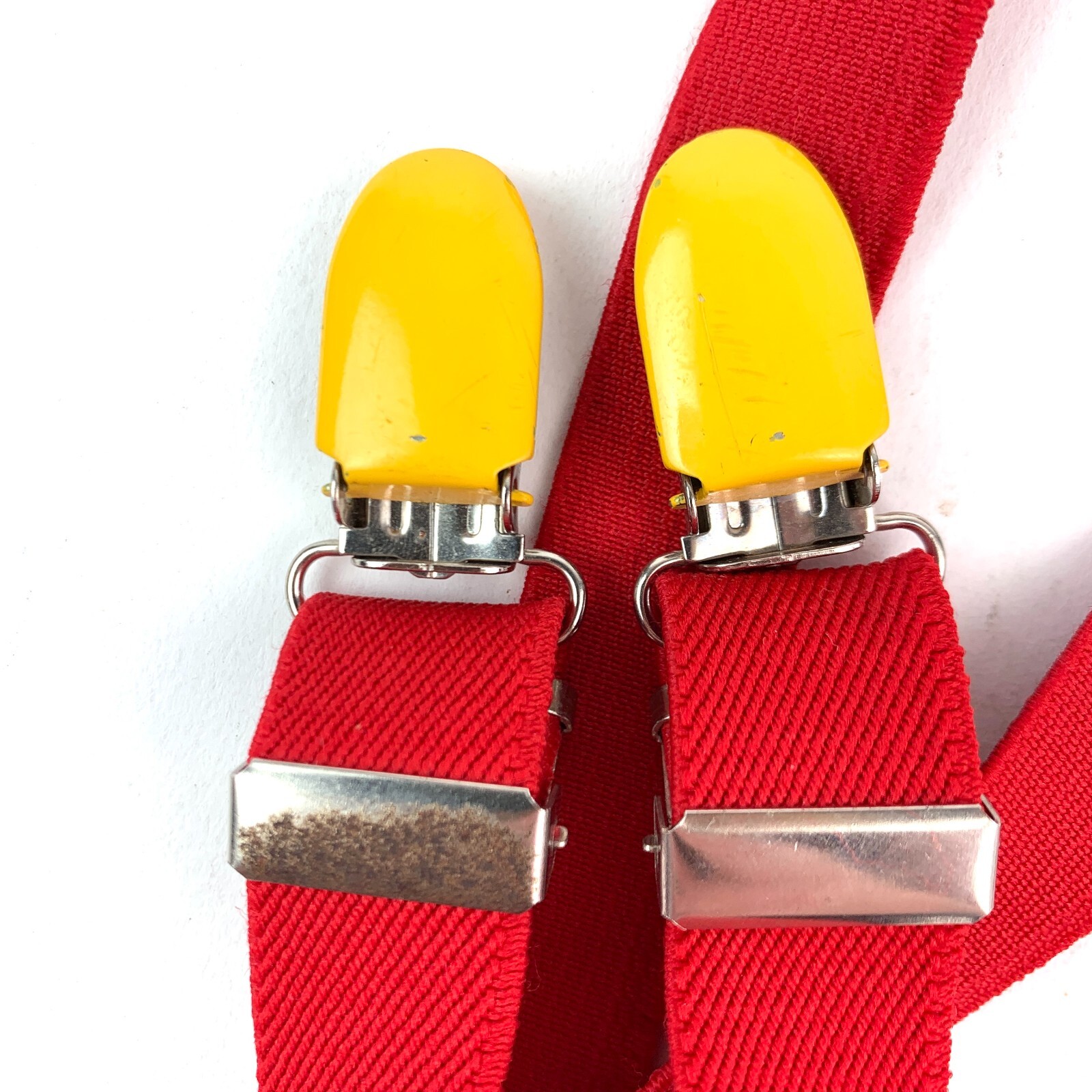 Vintage Red Yellow Smiley Happy Face Boys Adjustable Elastic Suspenders