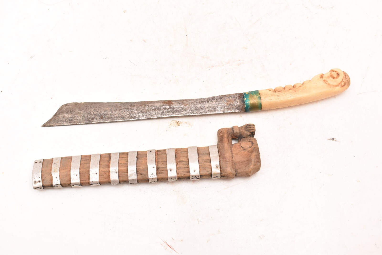 Antique Indonesian TUMBOK Dagger Bali Balinese Lombok Knife Weapon 10"