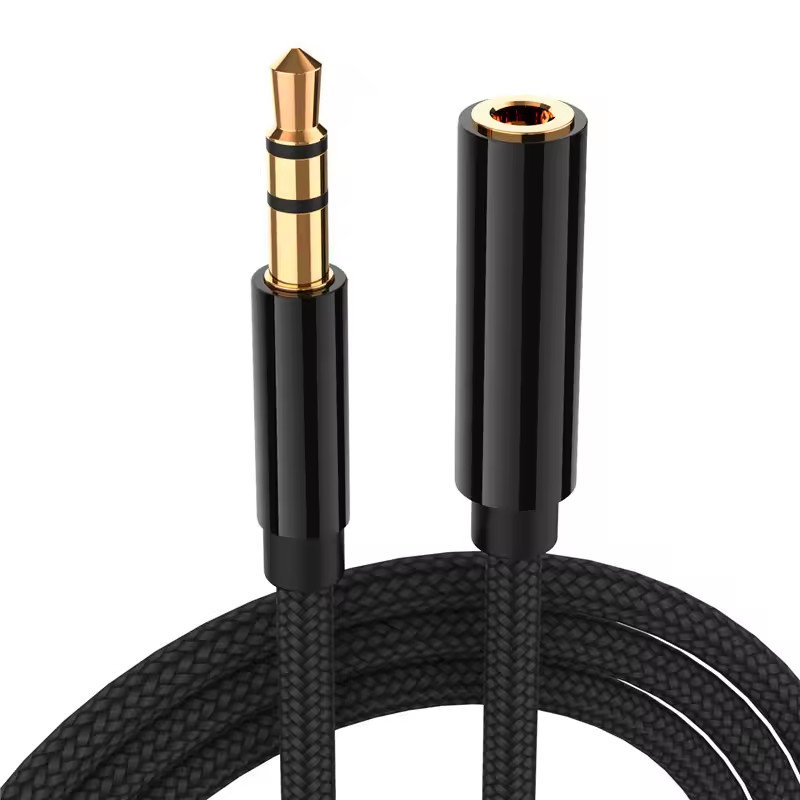 Male To Female 3.5mm AUX Audio Headphone Stereo Extension Cable 1m US