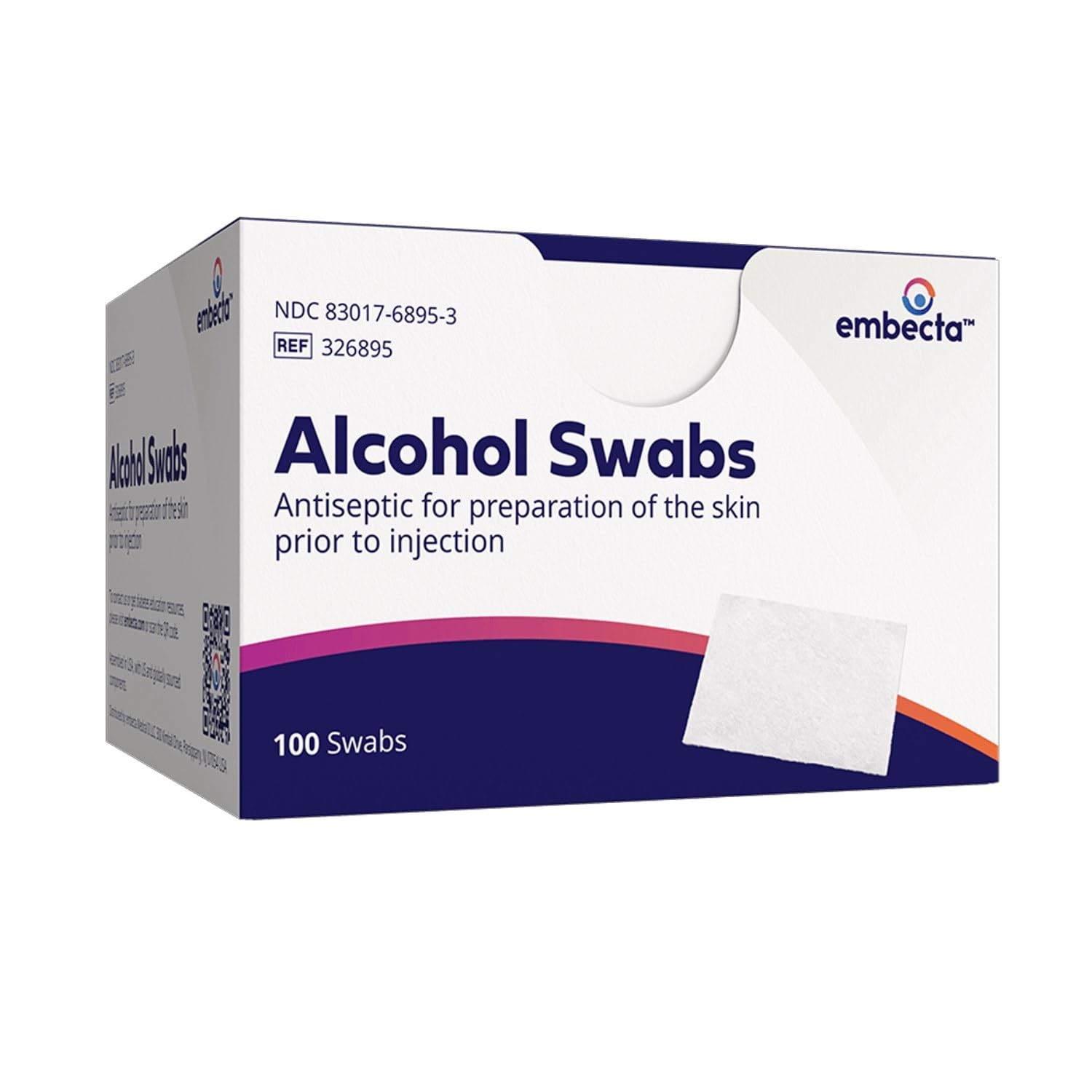 BD (Embecta) Alcohol Prep Swabs - 100 Swabs