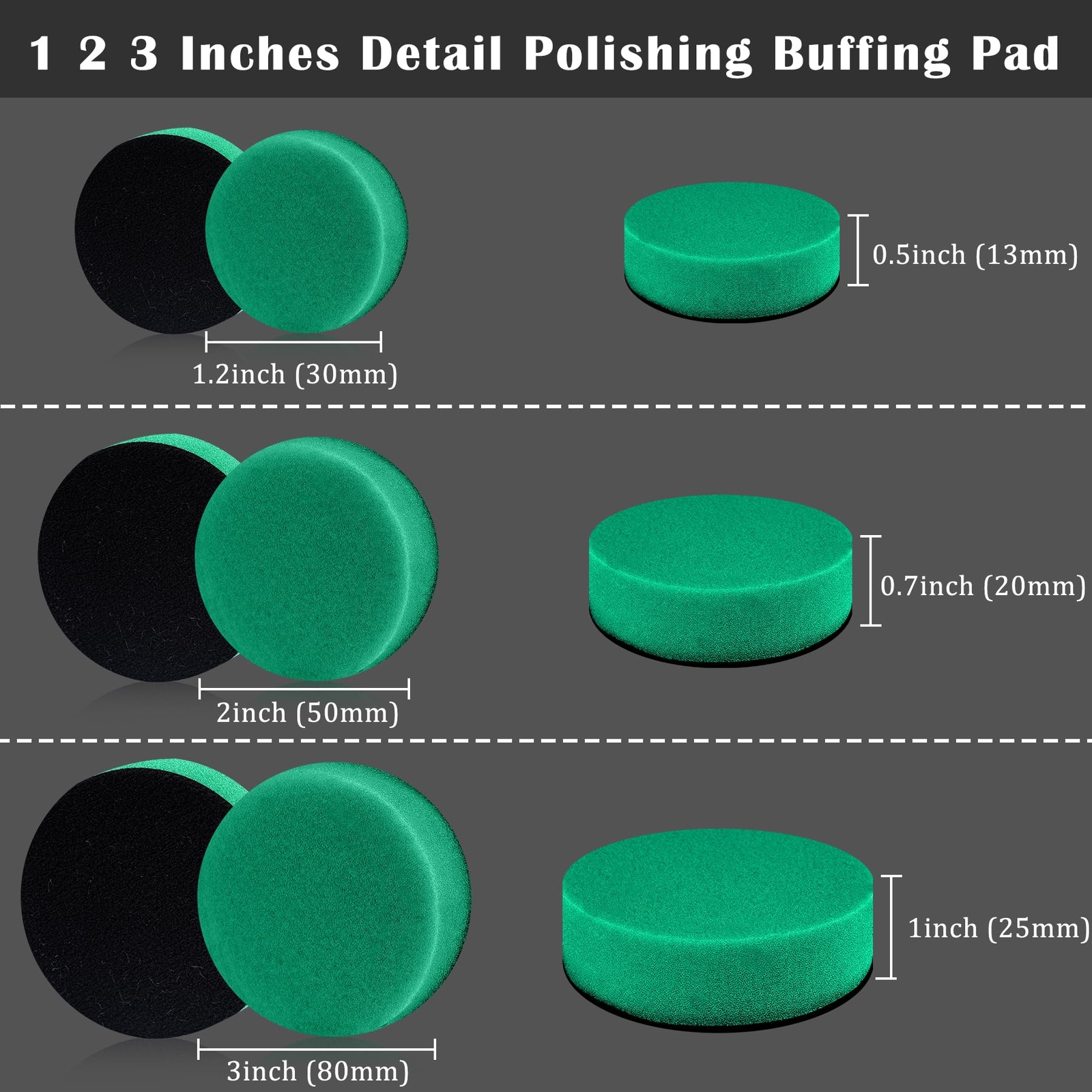 51 Pieces Car Foam Drill Polishing Pad Kit 1 inch 2 inch 3 inch Detail Polish...