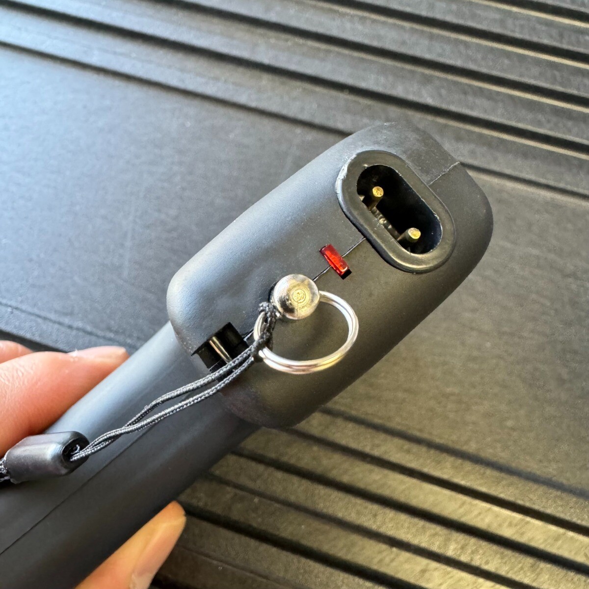 DEFENDER 10 MV Rechargeable Pistol Grip STUN GUN w/ LED Light & Holster BLACK