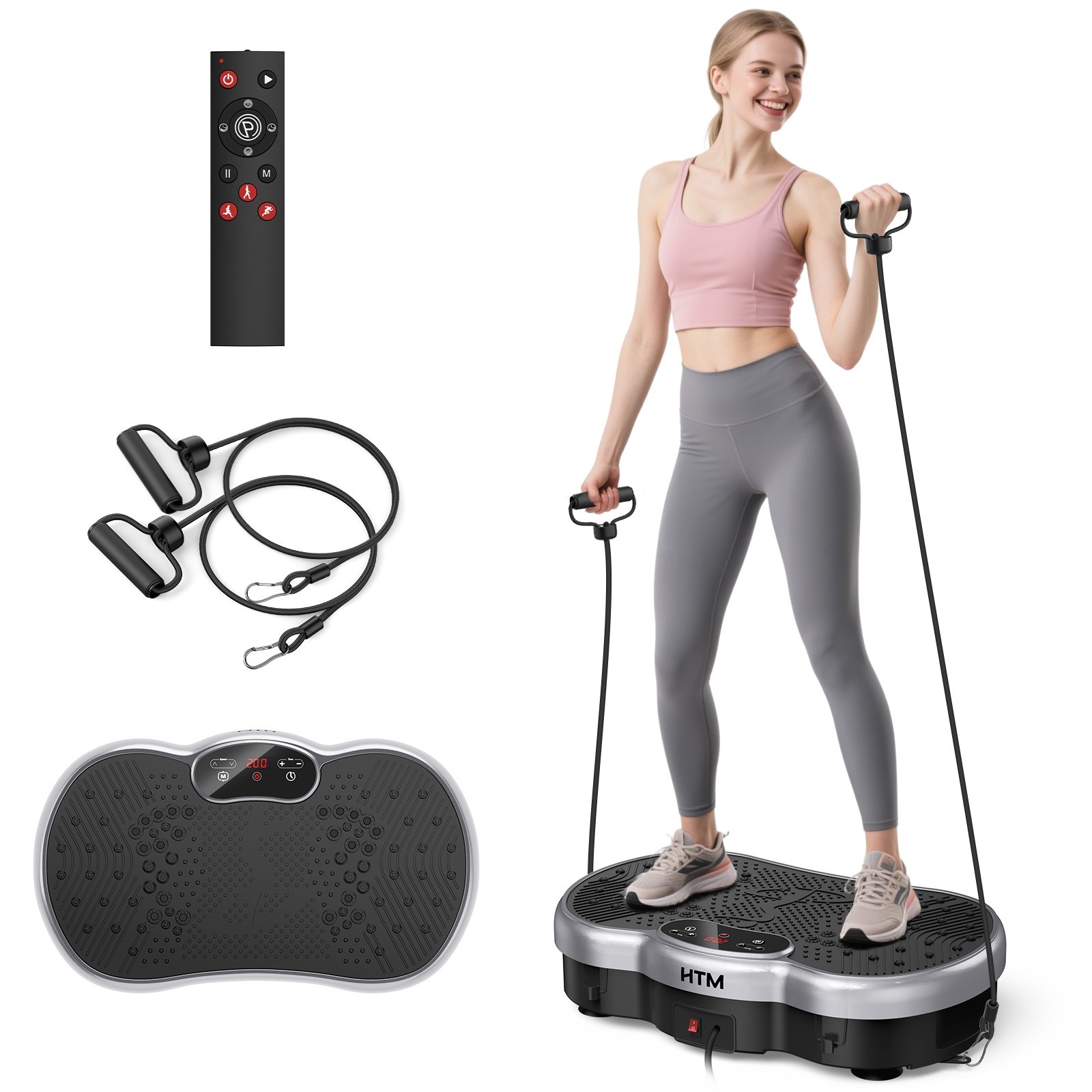 Vibration Plate Fitness Platform Exercise Machine Vibrating Shaking Full Body