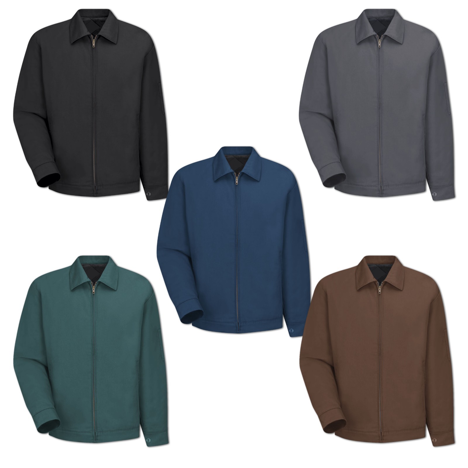 Work Jacket Mechanic Auto Technician Slash Pocket Industrial Uniform #B