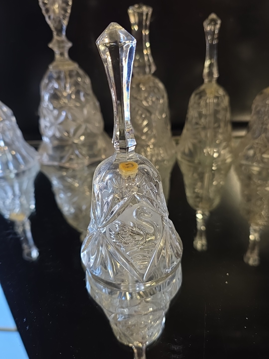 ​Lot 9 Vintage Crystal Glass Bells Waterford 12 Days Christmas Hofbauer Byrdes