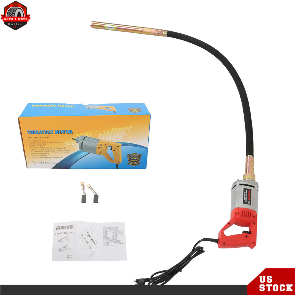 Concrete Vibrator Concrete Vibrabrater 1300W with 6.6 FT Copper Shaft 110V