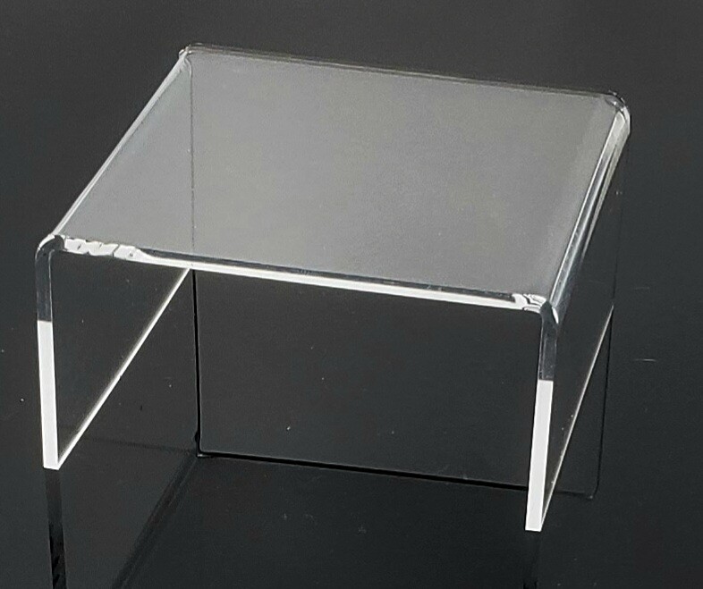 T'z Tagz 3mm Thick 3 Inches High Clear Acrylic Riser Display Stands Packs of 12