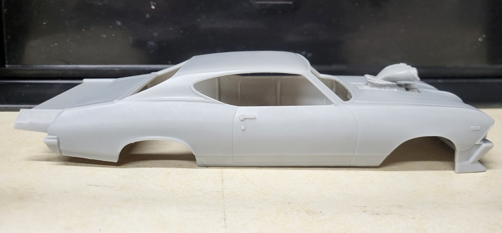 1/24 scale resin 3d printed Outlaw Blown Chevy Chevelle drag body slot car