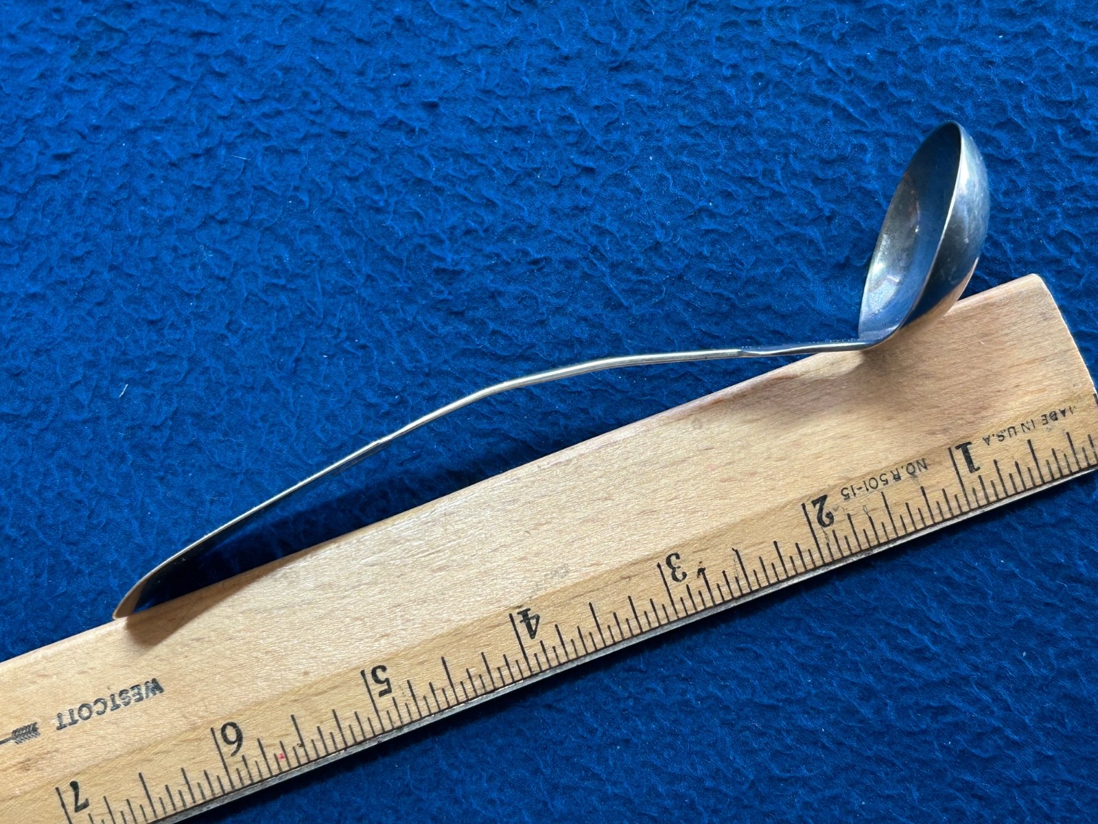 Antique Coin Silver Sauce Spoon Marked S&H. Approx 6” 23.3 Grams Monogrammed