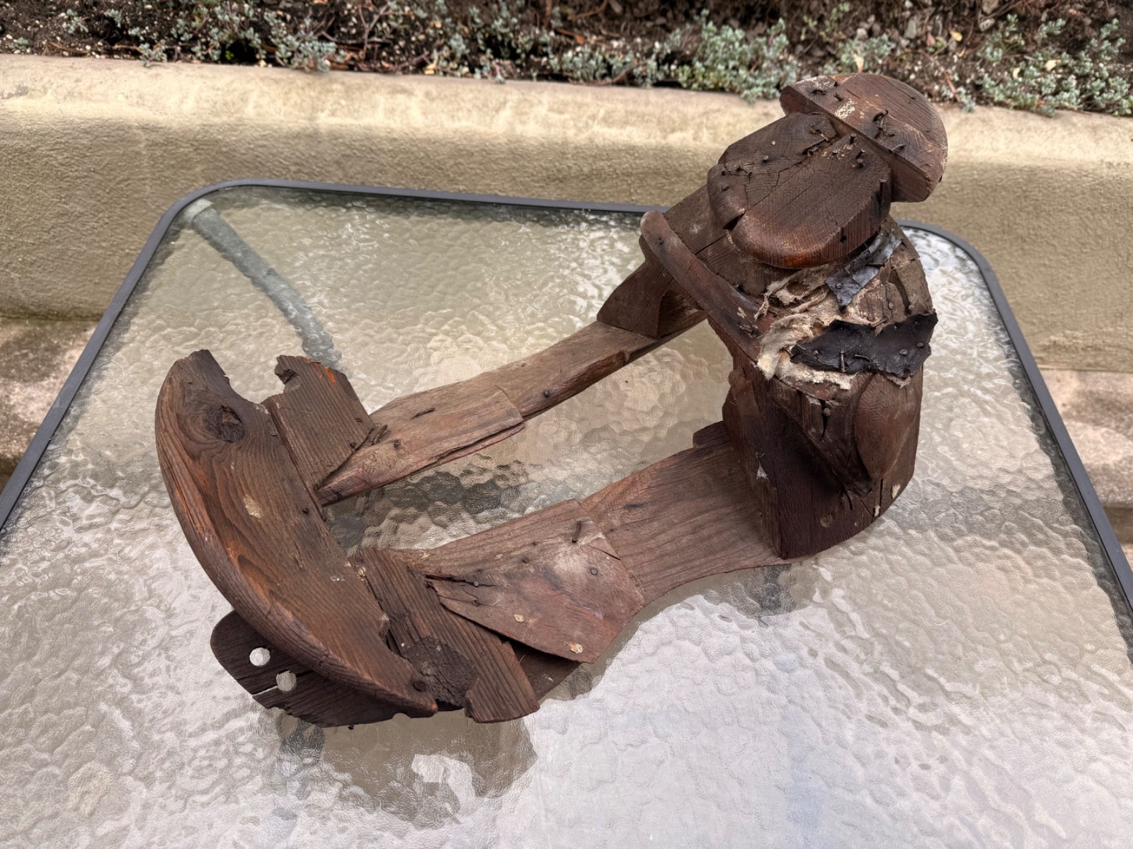 Old Antique Primitive Hand Carved Wooden Saddle Western Americana