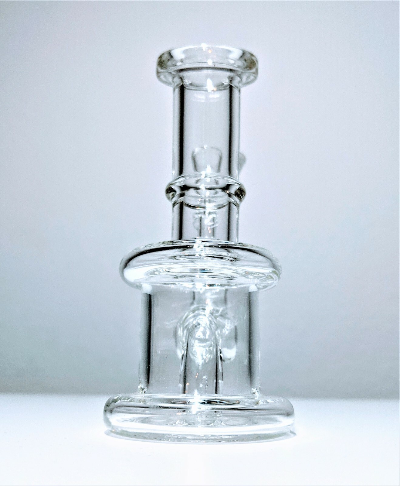 4.5" Mini Glass Bong Diffused Perc Premium Quality Water Pipe Hookah Bubbler