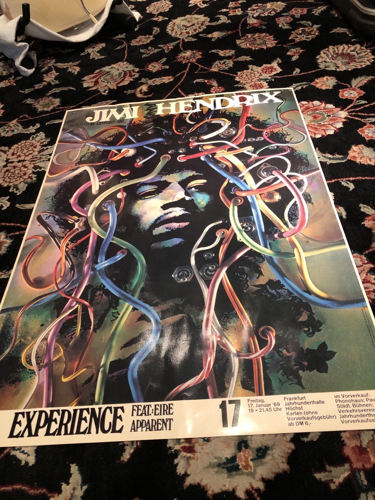 Jimi Hendrix - Presented by Lippmann + Rau - German Concert Poster Litho NICE!