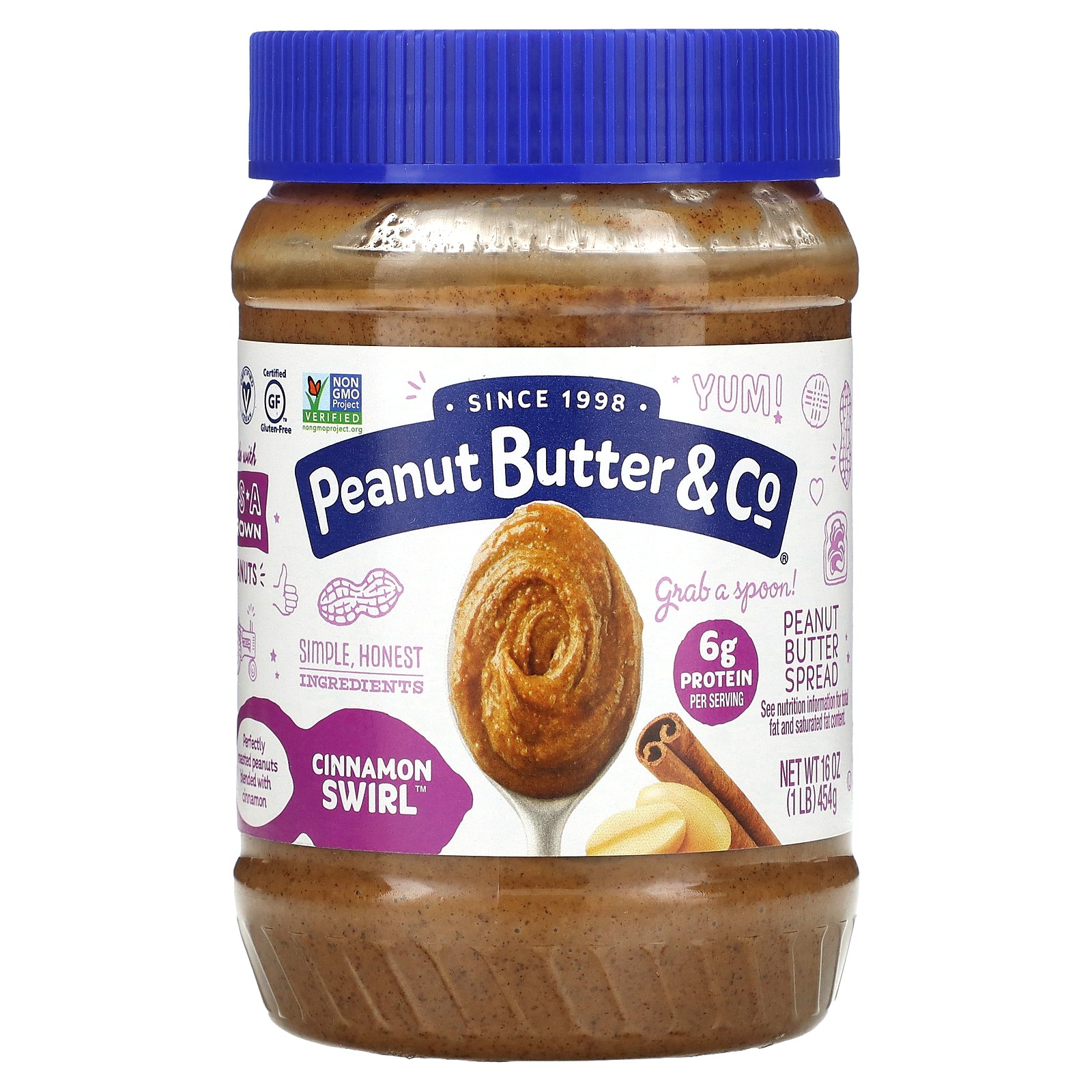 Peanut Butter Spread, Cinnamon Swirl, 16 oz (454 g)