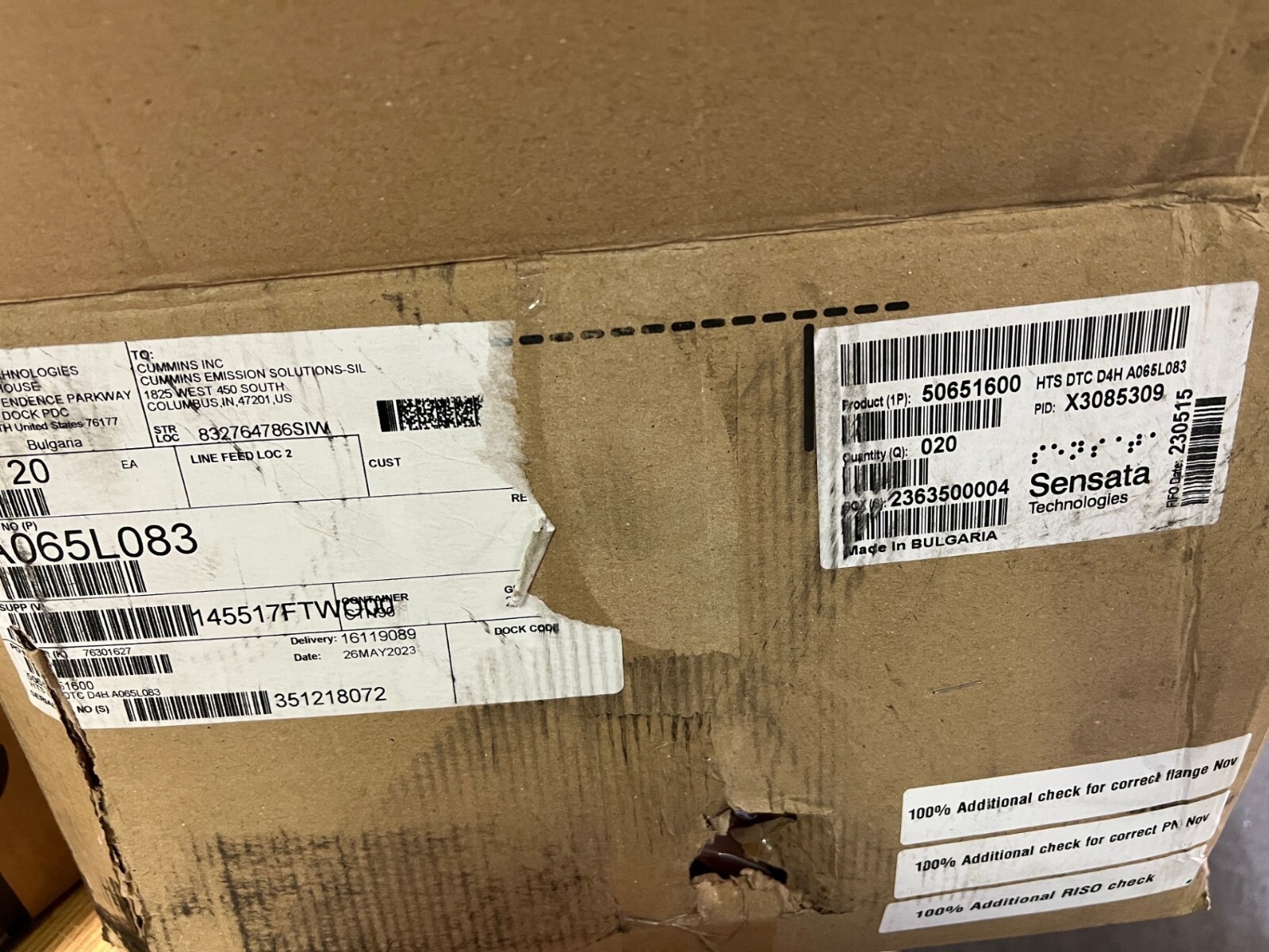 CUMMINS A065L085 TS0600 Gas Temperature Sensor