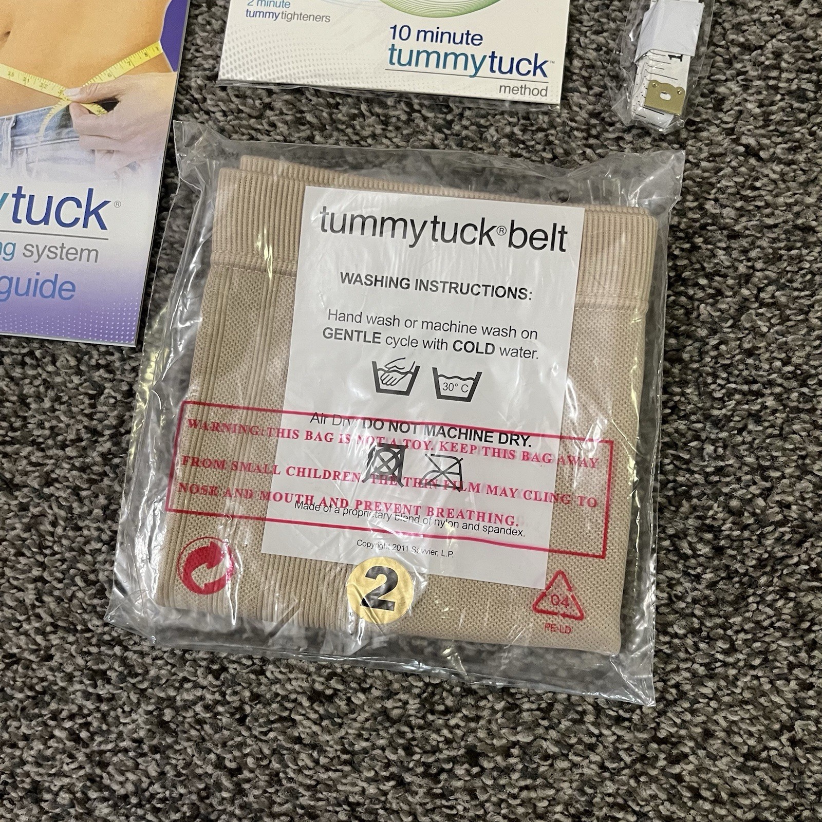 Tummy Tuck Miracle Slimming System Size 2 Belt-Start Guide & DVD NEW Sealed