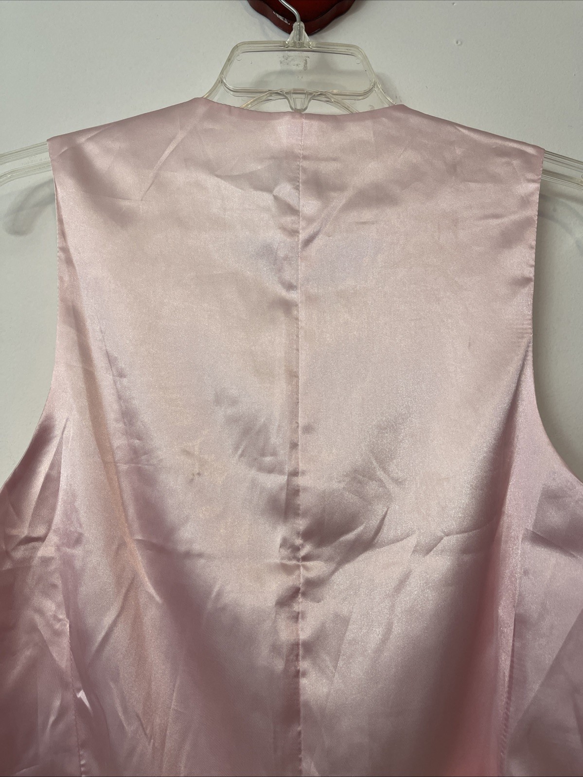 Biagio Collection Mens Medium Light Pink 100% Silk Formal Button-Up Vest! A6851