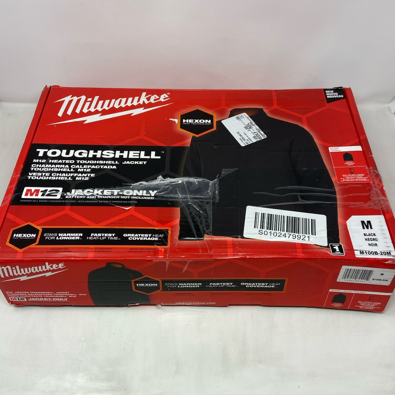 Milwaukee M12 Heated TOUGHSHELL Jacket - Black, Medium M100B-20M, Jacket